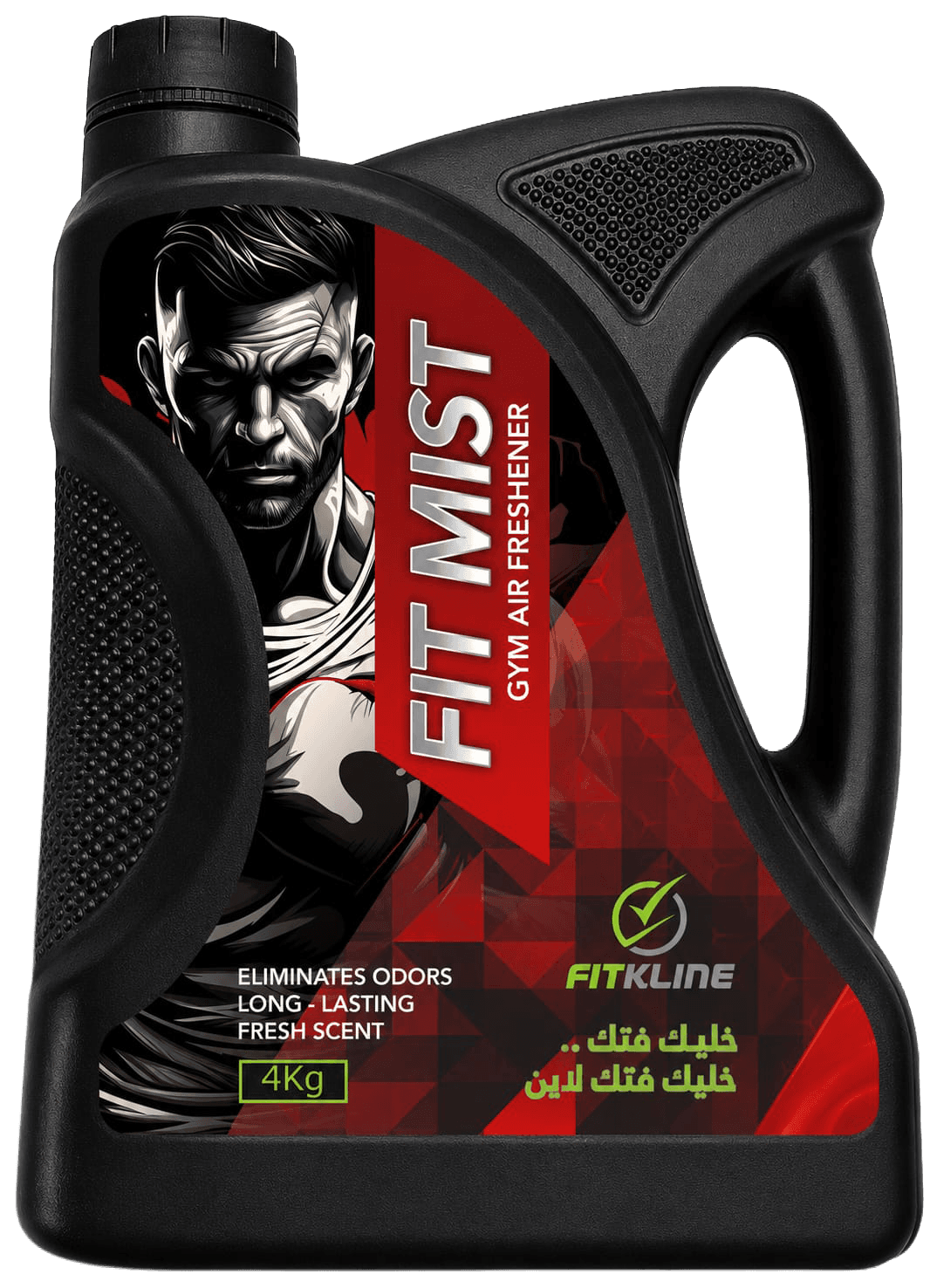 عبوة سوداء من منتج FITMIST لتعطير المنشآت الرياضية